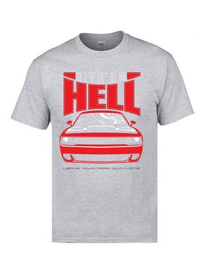 Classic Muscle Car Red T Shirts Men Tops & Tees Crewneck 100% Cotton Men T-shirts Birthday Tops & Tees Giveem Hell
