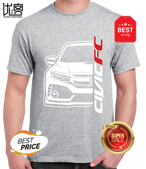 honda Genzo Civic FC T-Shirt Men's women's Summer 100% Cotton Team Tees Male Newest Top Popular Normal Tee Shirts