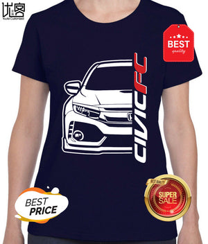 honda Genzo Civic FC T-Shirt Men's women's Summer 100% Cotton Team Tees Male Newest Top Popular Normal Tee Shirts
