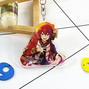 Game Ensemble Stars Valkyrie Mika Kagehira Syu Itsuki Key Holder Keychain Double Print Keyrings Portachiavi Pendant Llavero