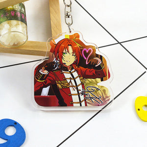 Game Ensemble Stars Valkyrie Mika Kagehira Syu Itsuki Key Holder Keychain Double Print Keyrings Portachiavi Pendant Llavero