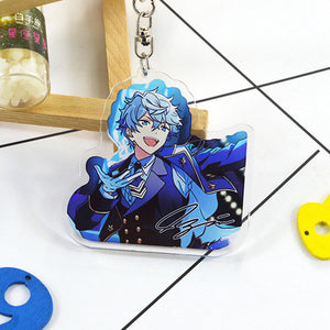 Game Ensemble Stars Valkyrie Mika Kagehira Syu Itsuki Key Holder Keychain Double Print Keyrings Portachiavi Pendant Llavero