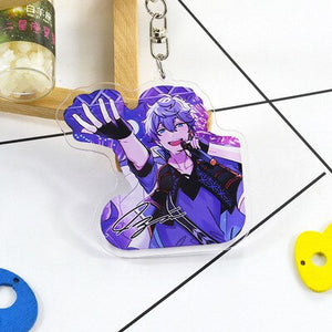 Game Ensemble Stars Valkyrie Mika Kagehira Syu Itsuki Key Holder Keychain Double Print Keyrings Portachiavi Pendant Llavero