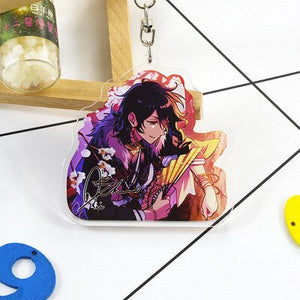 Game Ensemble Stars Valkyrie Mika Kagehira Syu Itsuki Key Holder Keychain Double Print Keyrings Portachiavi Pendant Llavero