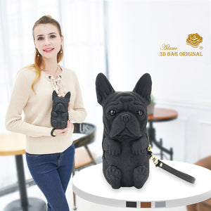 Adamo 3D Bag Original Fred French Bulldog  Clutch with Strap Fashion Wallet Women's Purse  Female Clutch Long Purse